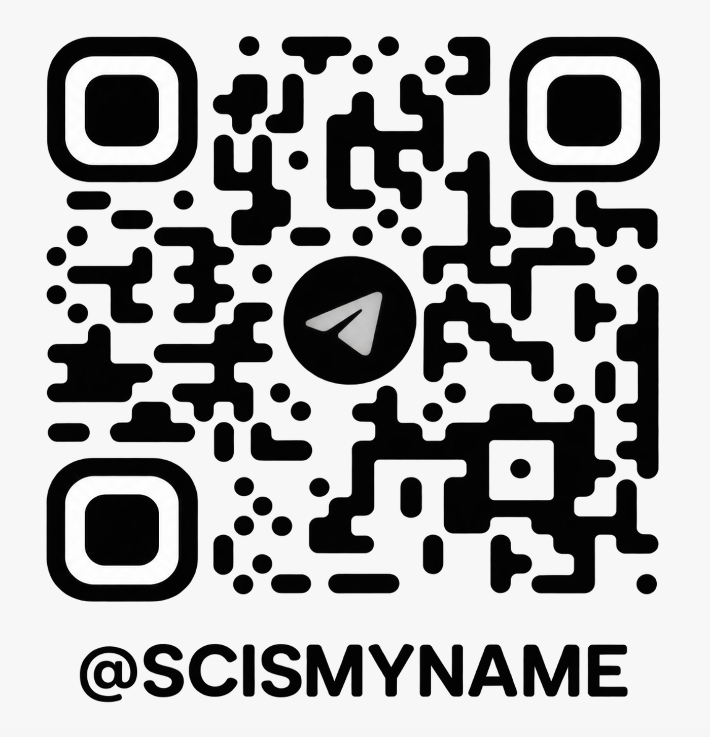Telegram @SCISMYNAME QR code